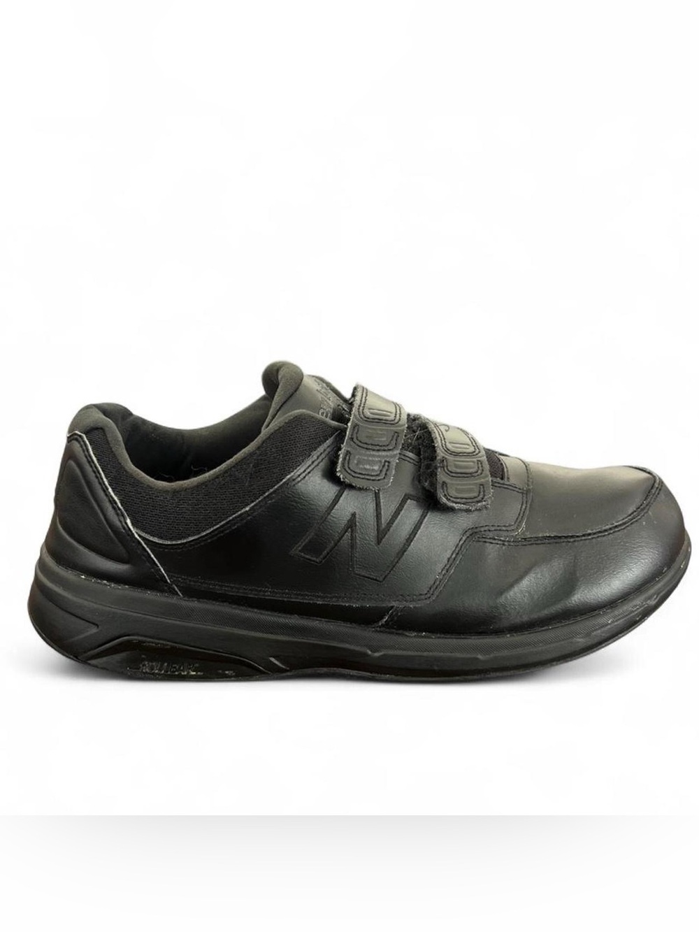 Mens New Balance 813 Black Leather Walking Shoes size 12 EE
